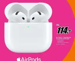 MediaMarkt AirPods 4 + Oplaadcase Draadloze oordopjes aanbieding