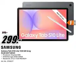 MediaMarkt Samsung Galaxy Tab S10 Lite 128 GB Gray Android Tablet aanbieding