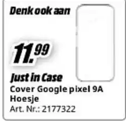 MediaMarkt Just in Case Cover Google pixel 9A Hoesje aanbieding