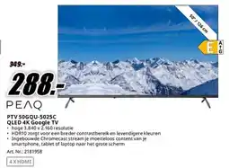 MediaMarkt Peaq PTV 50GQU-5025C QLED 4K Google TV aanbieding