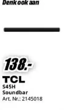 MediaMarkt TCL S45H Soundbar aanbieding