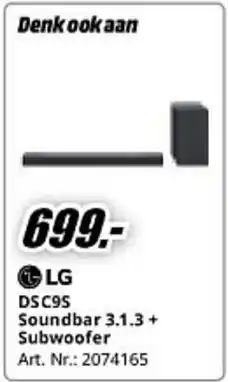 MediaMarkt LG DSC9S Soundbar 3.1.3 + Subwoofer aanbieding