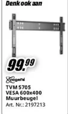 MediaMarkt TVM 5705 VESA 600x400 Muurbeugel aanbieding