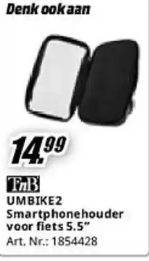 MediaMarkt TnB UMBIKE2 Smartphonehouder voor fiets 5.5" aanbieding