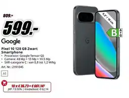 MediaMarkt Google Pixel 10 128 GB Zwart Smartphone aanbieding