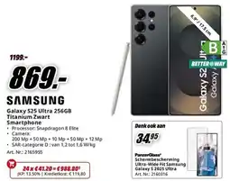 MediaMarkt Samsung Galaxy S25 Ultra 256GB Titanium Zwart Smartphone aanbieding