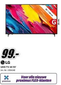 MediaMarkt LG UHD TV 4K 55' aanbieding
