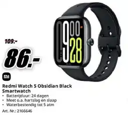 MediaMarkt Redmi Watch 5 Obsidian Black Smartwatch aanbieding