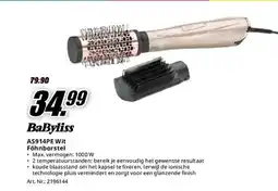 MediaMarkt Babyliss AS914PE Wit Föhnborstel aanbieding