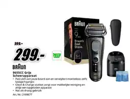 MediaMarkt Braun 9655CC grijs scheerapparaat aanbieding