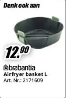 MediaMarkt Brabantia Airfryer basket L aanbieding
