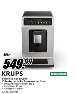MediaMarkt Krups Evidence Hot & Cold Volautomatische Espressomachine aanbieding
