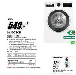 MediaMarkt Bosch WGG244ZMFG Wasmachine voorlader aanbieding