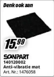 MediaMarkt Scanpart 140120002 Anti-vibratie mat aanbieding