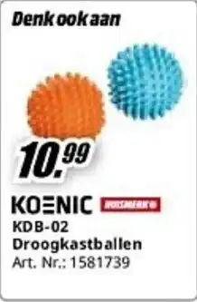 MediaMarkt koenic KDB-02 Droogkastballen aanbieding