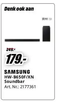 MediaMarkt Samsung HW-B650F/XN Soundbar aanbieding