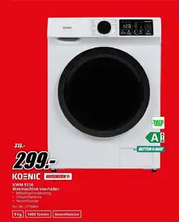 MediaMarkt Koenic KWM 9116 Wasmachine voorlader aanbieding