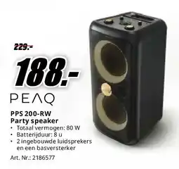 MediaMarkt PPS 200-RW Party speaker aanbieding