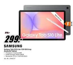 MediaMarkt Samsung Galaxy Tab S10 Lite 128 GB Gray Android Tablet aanbieding