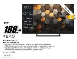 MediaMarkt PTV 40GF-5025C Full HD Google TV aanbieding