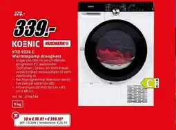 MediaMarkt Koenic KTD 9336 C Warmtepomp droogkast aanbieding