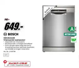 MediaMarkt Bosch SMS4EAI28E Vrijstaande vaatwasser aanbieding