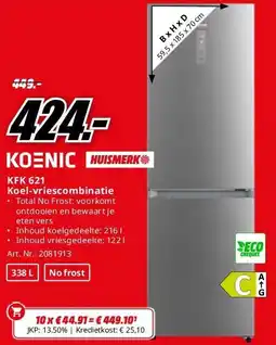MediaMarkt KFK 621 Koel-vriescombinatie aanbieding