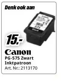 MediaMarkt PG-575 Zwart Inktpatroon aanbieding