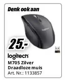 MediaMarkt M705 Zilver Draadloze muis aanbieding
