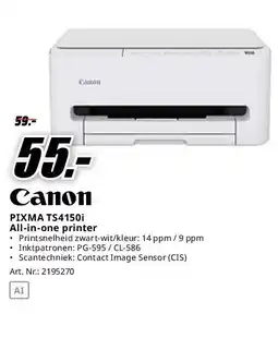 MediaMarkt PIXMA TS4150i All-in-one printer aanbieding