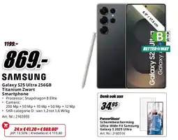 MediaMarkt Galaxy S25 Ultra 256GB Titanium Zwart Smartphone aanbieding