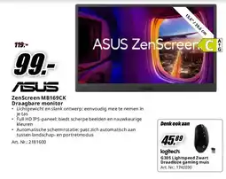 MediaMarkt Asus ZenScreen MB169CK Draagbare monitor aanbieding
