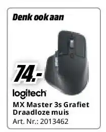 MediaMarkt MX Master 3s Grafiet Draadloze muis aanbieding