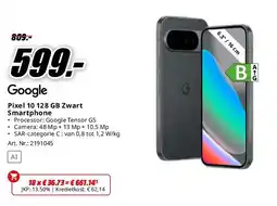 MediaMarkt Pixel 10 128 GB Zwart Smartphone aanbieding