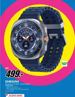 MediaMarkt Samsung Galaxy Ultra 47.4mm - Titanium Blauw Smartwatch aanbieding