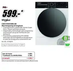 MediaMarkt CWD 95M WBS BE Warmtepomp droogkast aanbieding