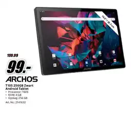 MediaMarkt T105 256GB Zwart Android Tablet aanbieding