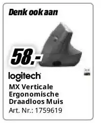 MediaMarkt MX Verticale Ergonomische Draadloos Muis aanbieding