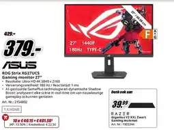 MediaMarkt ASUS ROG Strix XG27UCS Gaming monitor 27 aanbieding