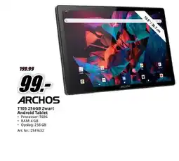 MediaMarkt Archos T105 256GB Zwart Android Tablet aanbieding