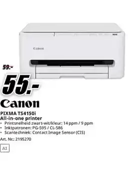 MediaMarkt Canon pixma TS4150i All-in-one printer aanbieding