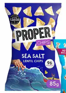 Delhaize Proper chips sea salt lentil chips aanbieding
