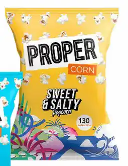 Delhaize Proper corn sweet & salty popcorn aanbieding