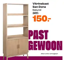 Kwantum Vitrinekast San Dona Naturel aanbieding