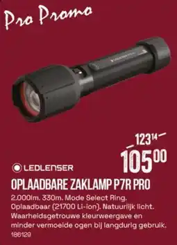 Meno Ledlenser oplaadbare zaklamp P7R Pro aanbieding