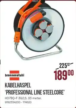 Meno Brennenstuhl Kabelhaspel Professional Line Steelcore aanbieding