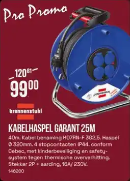 Meno Brennenstuhl Kabelhaspel Garant 25m aanbieding