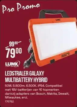 Meno Lumx ledstraler galaxy multibattery hybrid aanbieding