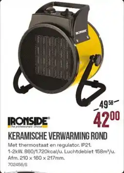 Meno Ironside keramische verwarming rond aanbieding