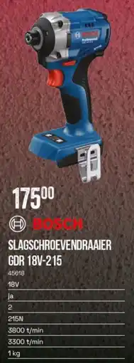 Meno Bosch Slagschroevendraaier GDR 18V-215 aanbieding